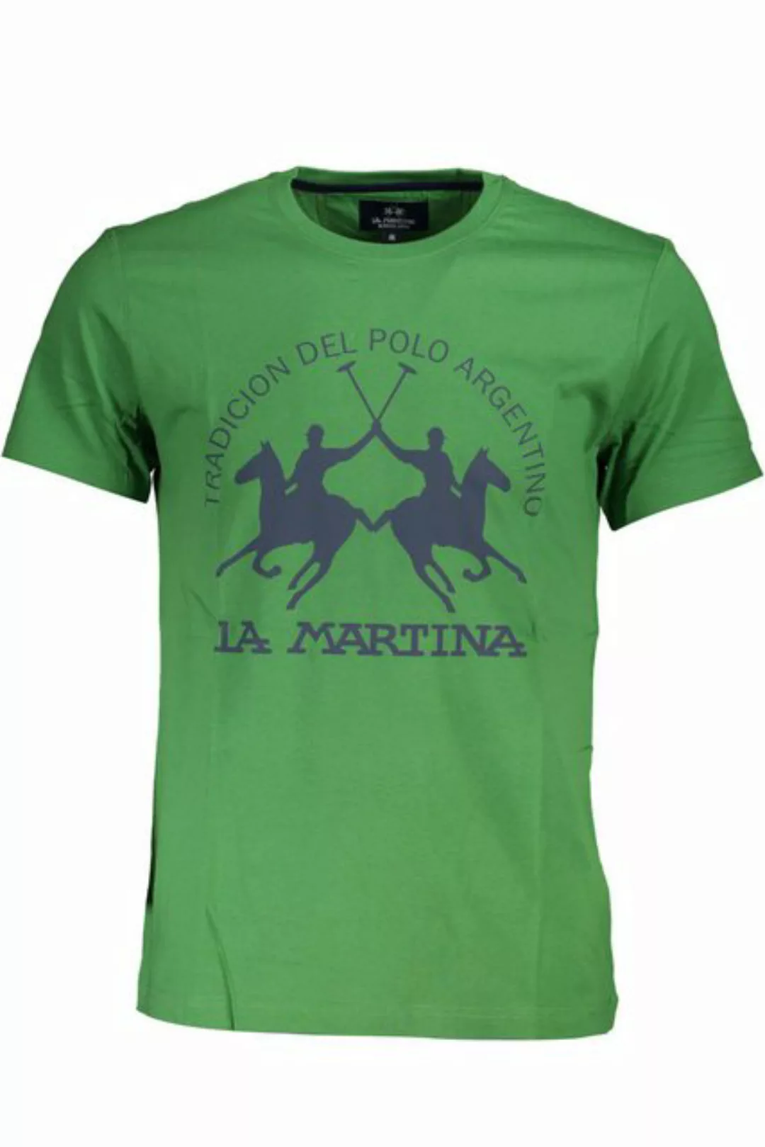 La Martina T-Shirt Grünes Herren T-Shirt: Kurzarm, Regular Fit günstig online kaufen