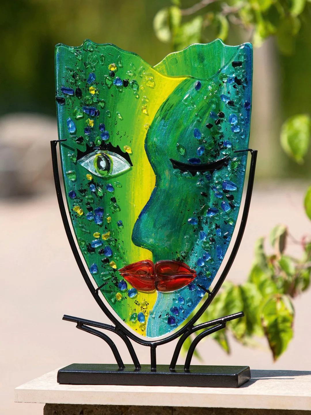 Casablanca by Gilde Dekovase »Twinkle«, (1 St.), dekorative Vase aus Glas, günstig online kaufen