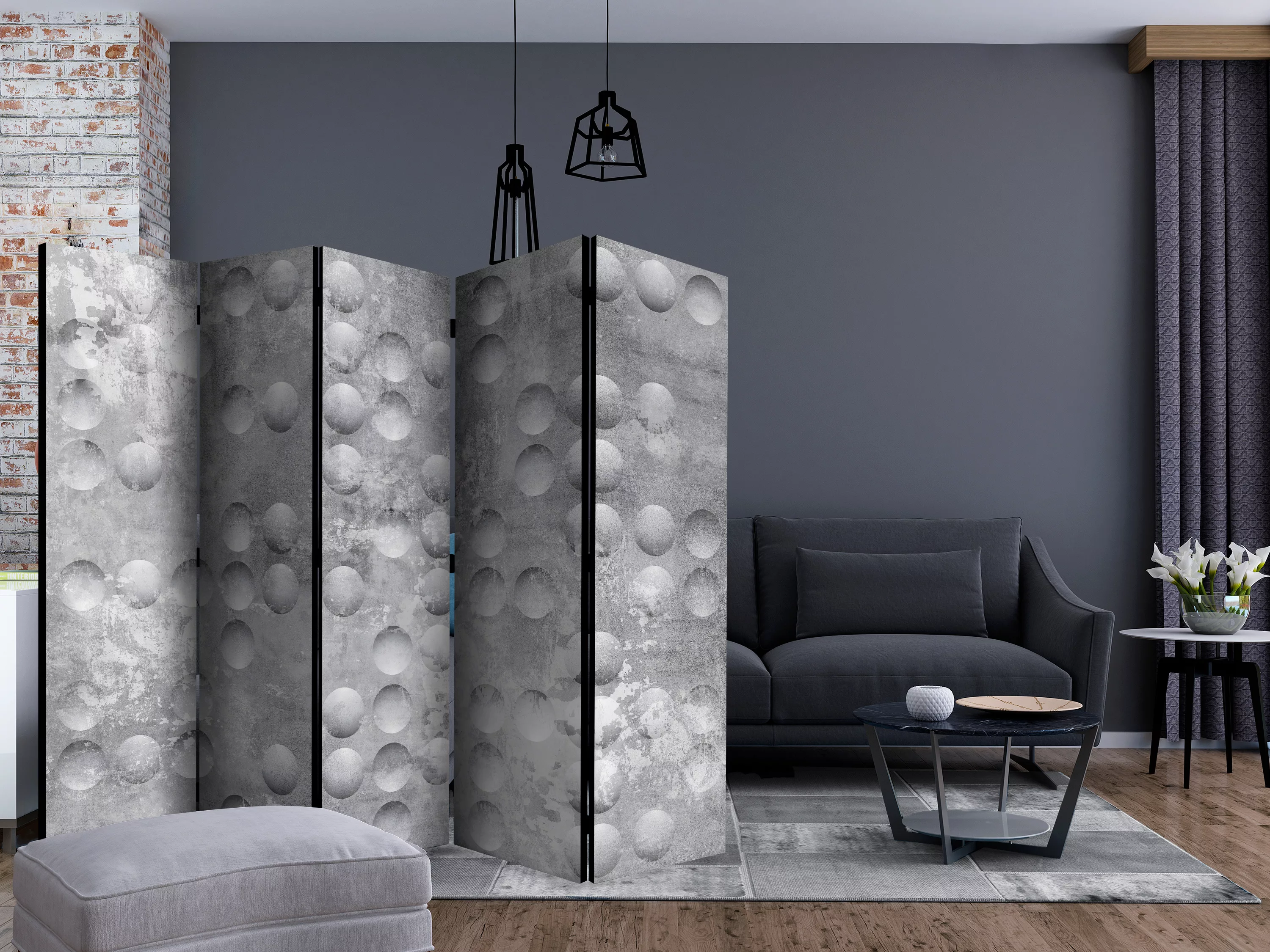 5-teiliges Paravent - Dancing Bubbles Ii [room Dividers] günstig online kaufen