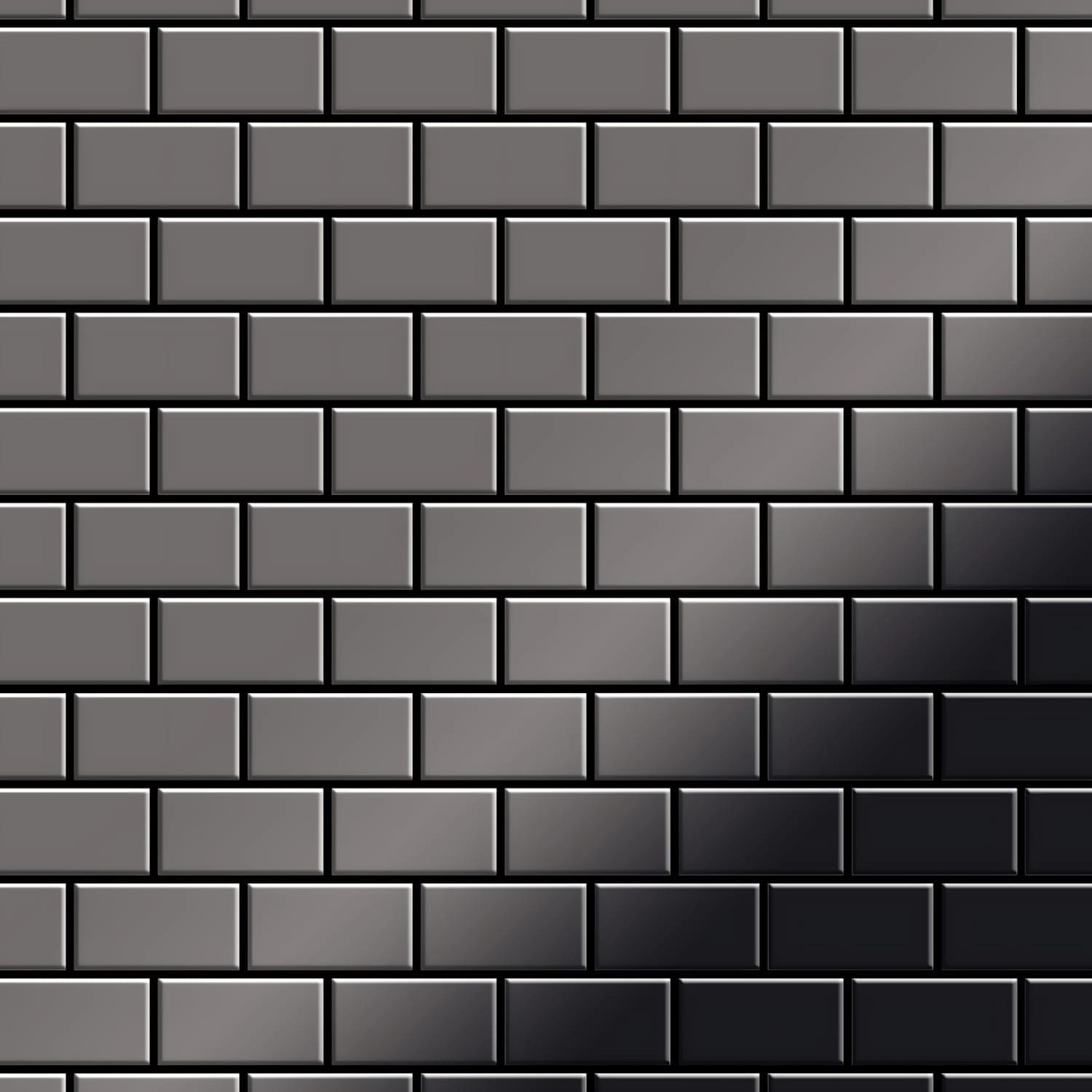 ALLOY Mosaik Fliese Massiv Metall Titan Hochglanz Dunkelgrau 1,6mm House-ti günstig online kaufen
