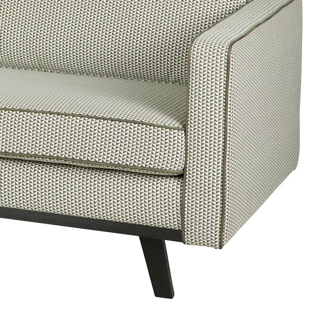 Design Sofa im Retro Look Grün gemustert günstig online kaufen