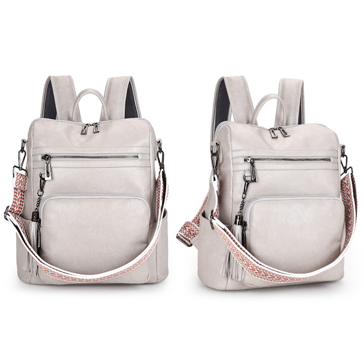 RWEUOQ Cityrucksack Rucksacktaschen Lederrucksack Reiserucksack Grau günstig online kaufen