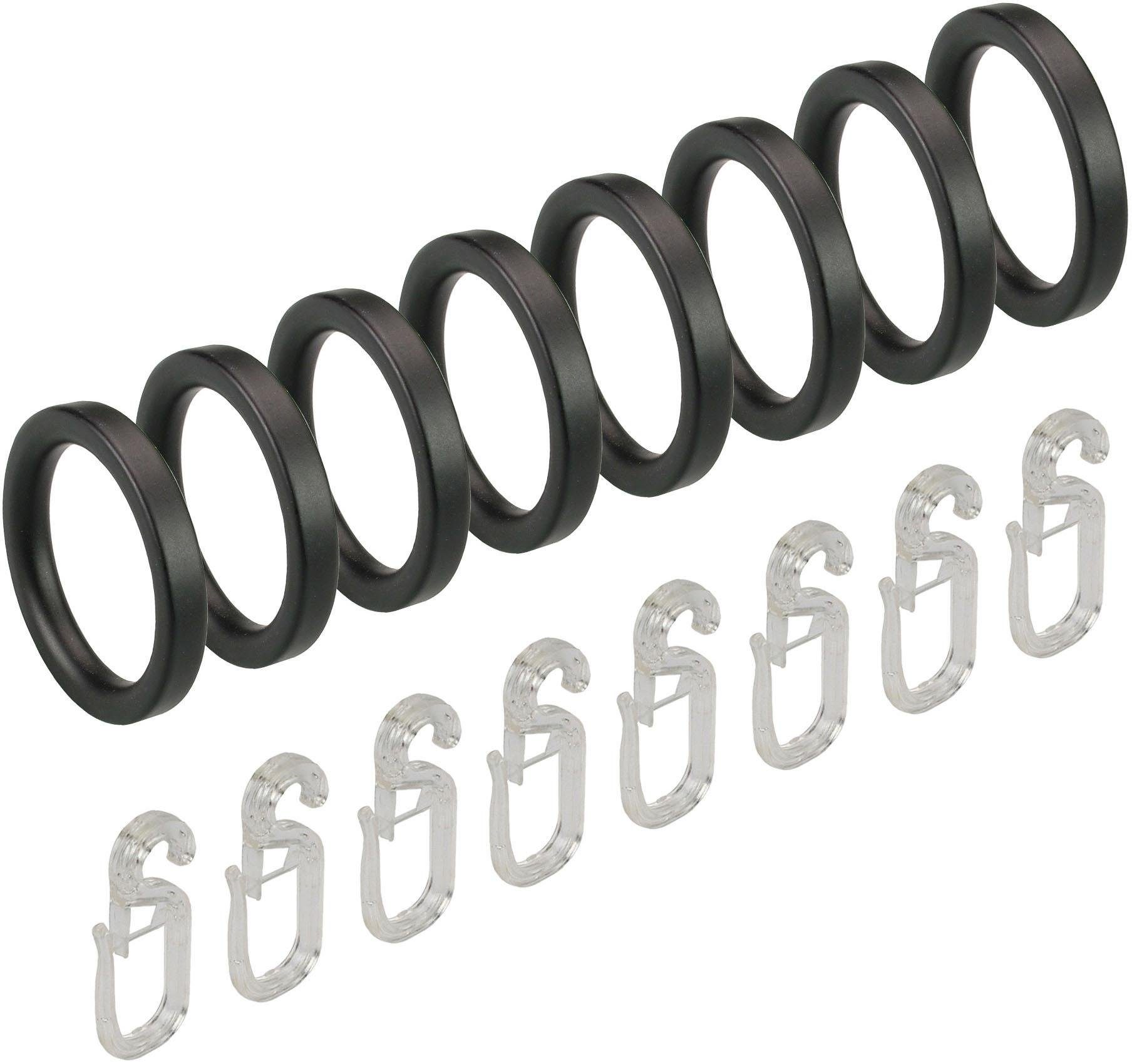 Liedeco Gardinenring, Gardinenstangen, (Set, 8-St., mit günstig online kaufen