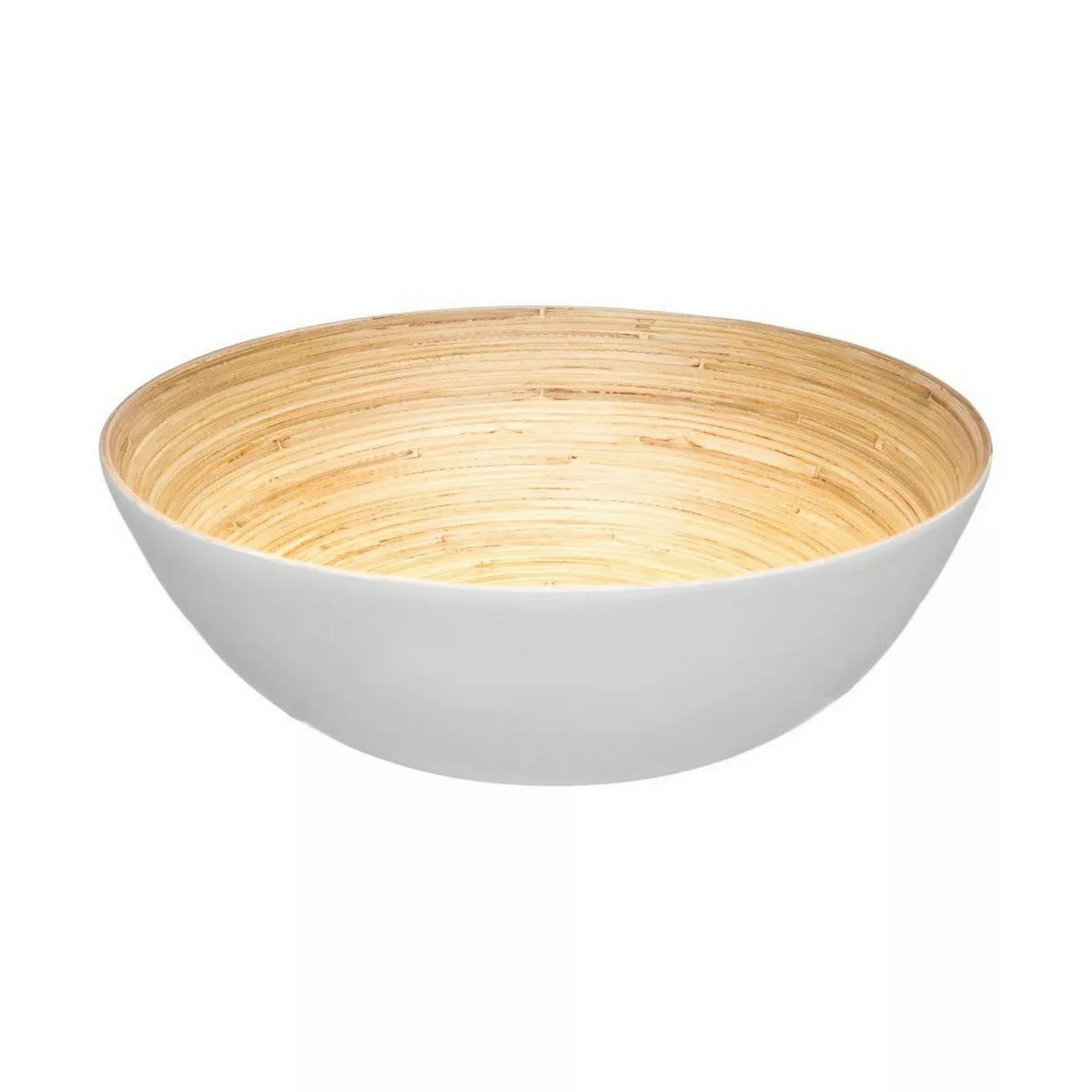 Salatschüssel 5five Blanc Kitchen Weiß Bambus günstig online kaufen