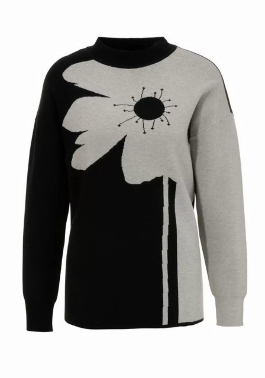 Aniston SELECTED Strickpullover, mit plakativem Blumendessin - NEUE KOLLEKT günstig online kaufen