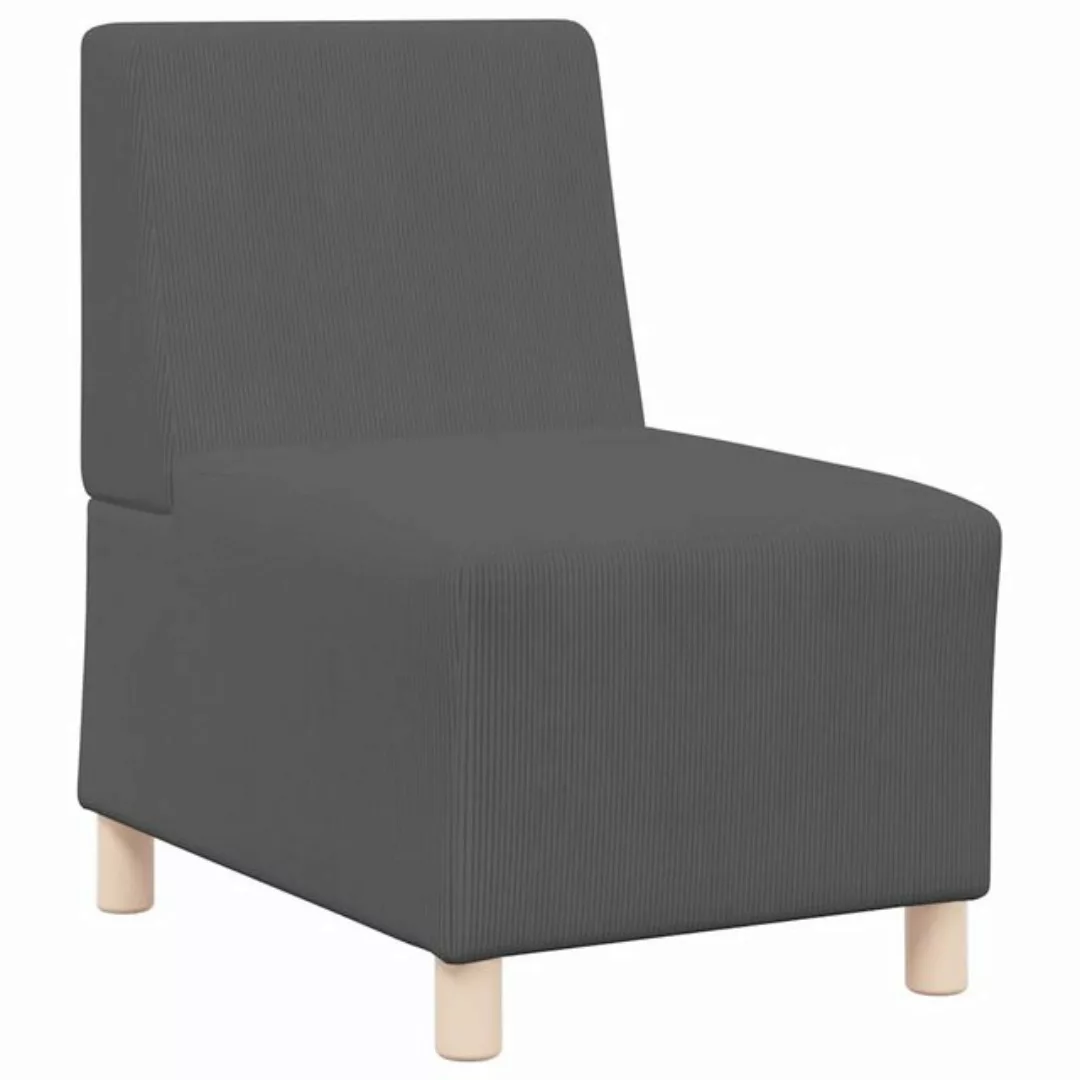 vidaXL Sofa Sessel Dunkelgrau 55 cm Cordstoff günstig online kaufen