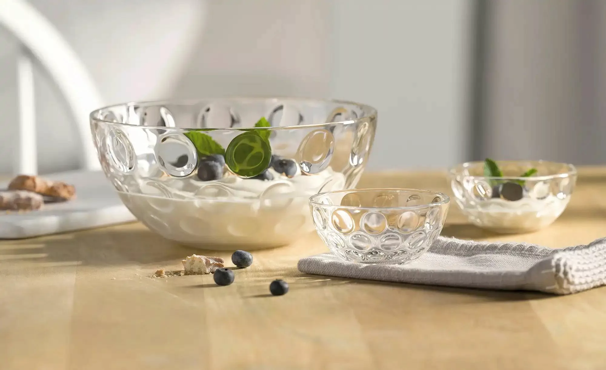 LEONARDO 4er-Schalenset  Cucina Optic ¦ transparent/klar ¦ Glas Geschirr > günstig online kaufen