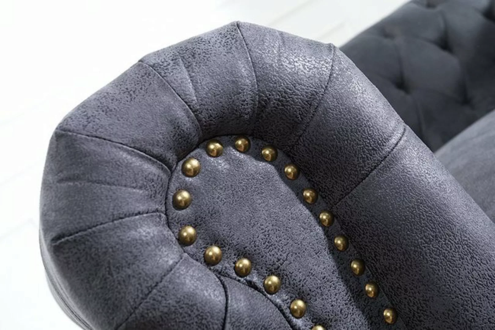 riess-ambiente Sofa CHESTERFIELD 200cm antik grau, Einzelartikel 1 Teile, W günstig online kaufen