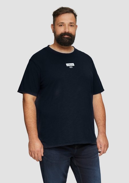 s.Oliver Kurzarmshirt T-Shirt mit Logo-Print Artwork günstig online kaufen