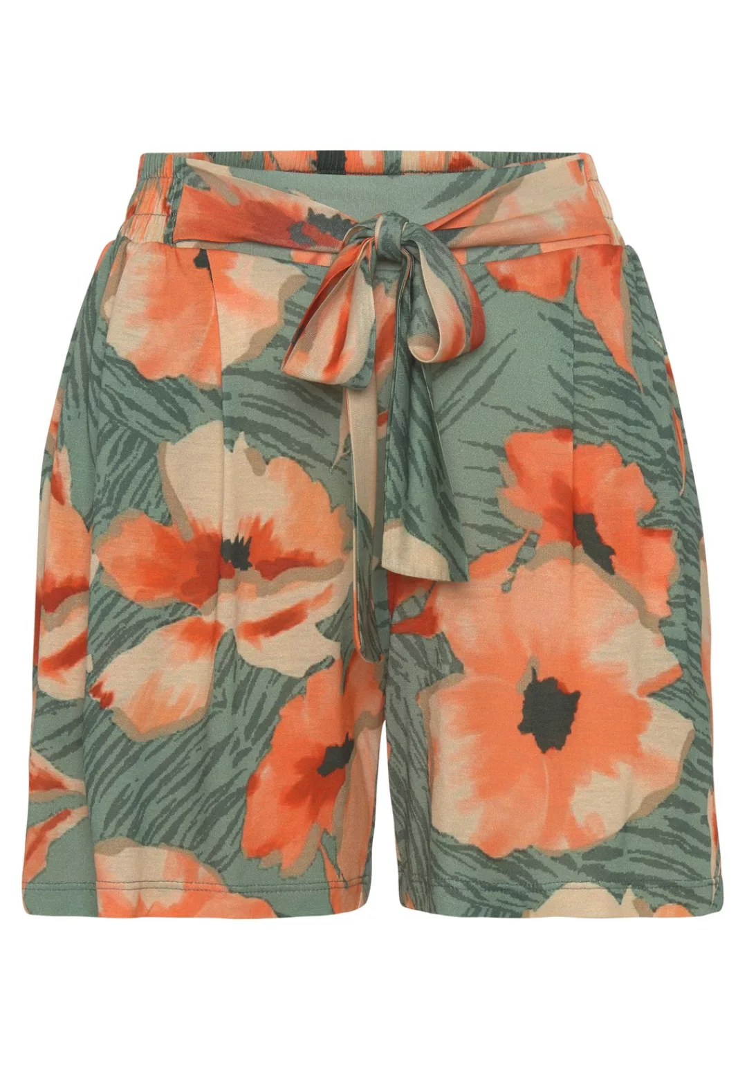 LASCANA Shorts aus Viskosejersey mit Alloverdruck und Taschen, kurze Hose, günstig online kaufen