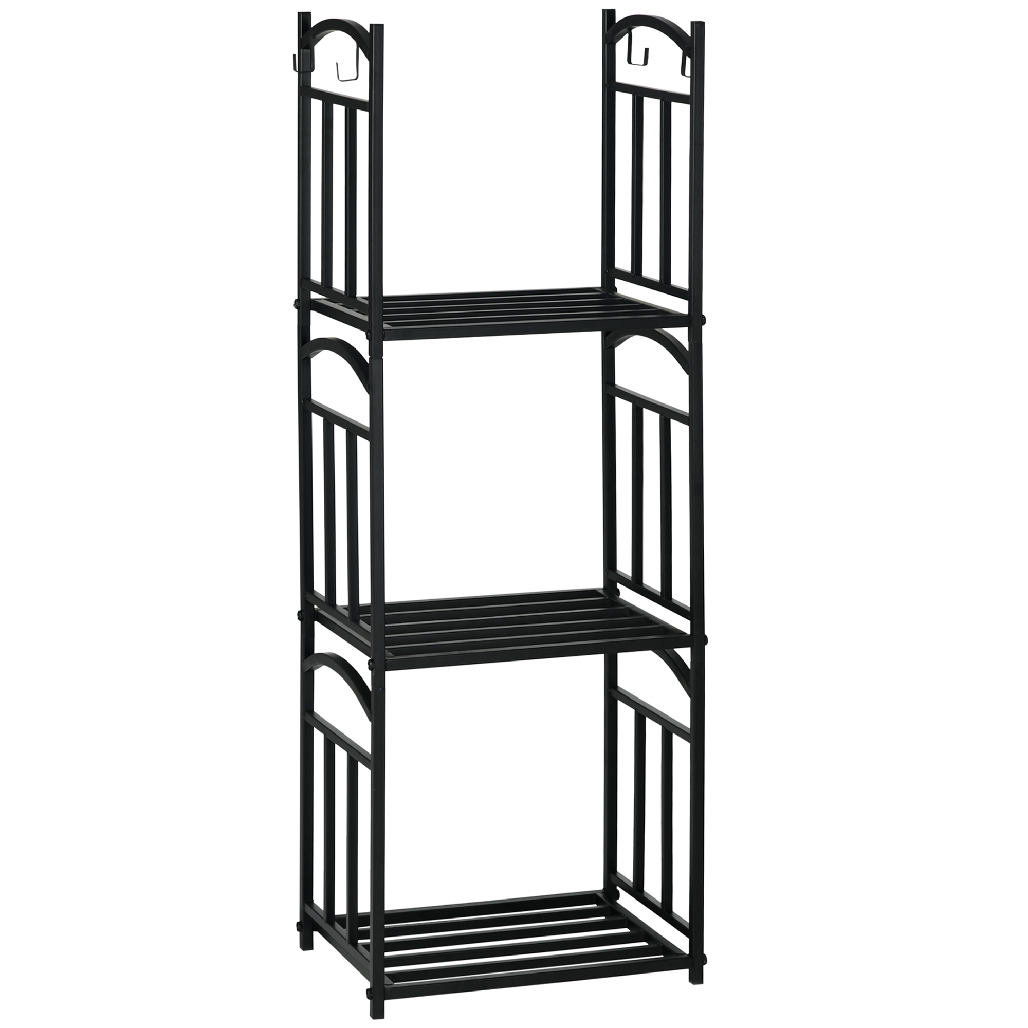 Outsunny Kaminholzregal für innen 46 x 32 x 126 cm 3 Ebenen Brennholzregal günstig online kaufen