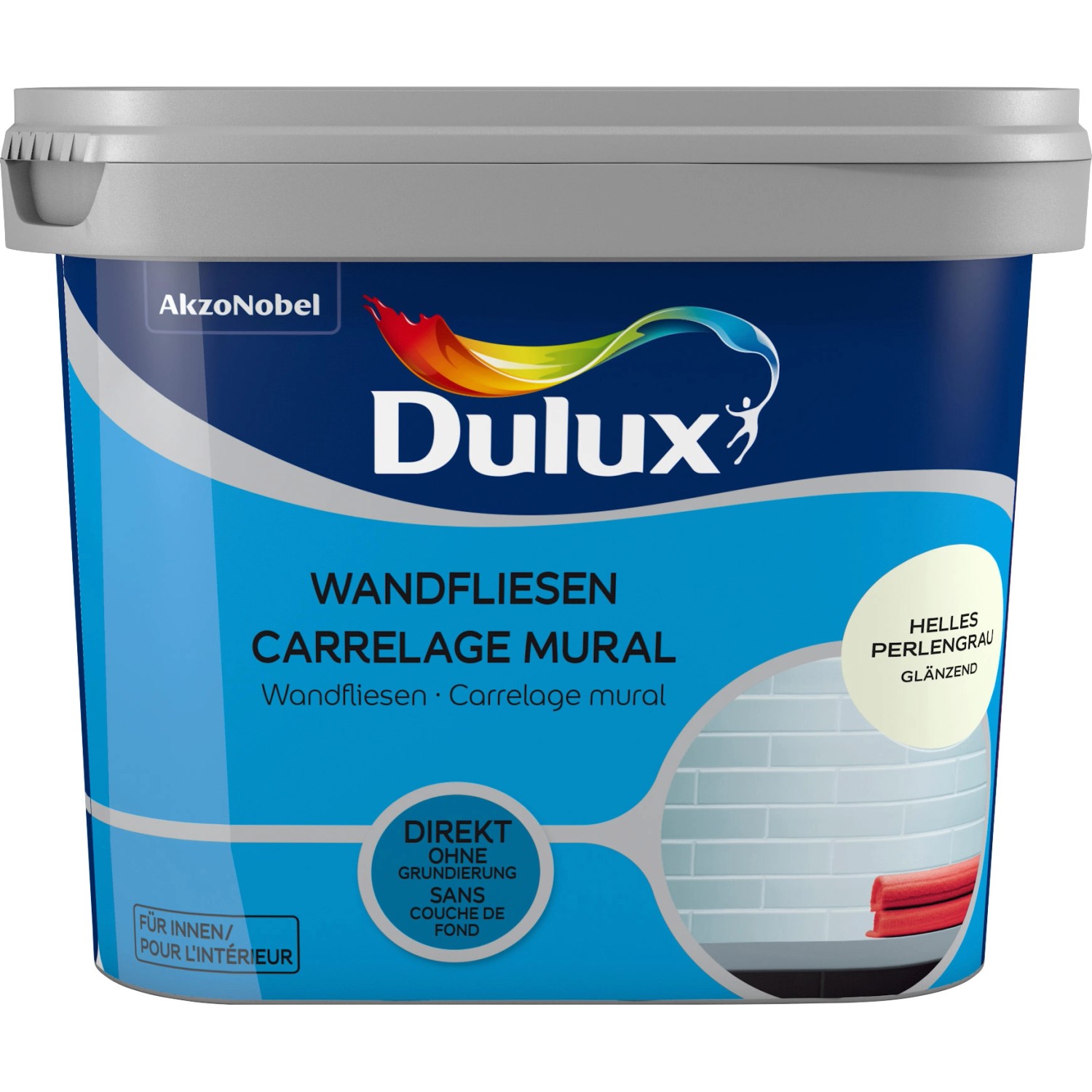 Dulux Fresh Up Wandfliesenlack Glänzend Helles Perlgrau 750 ml günstig online kaufen