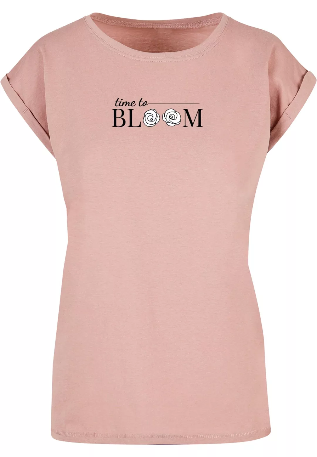 Merchcode T-Shirt "Merchcode Damen Ladies Time to bloom - Extended Shoulder günstig online kaufen