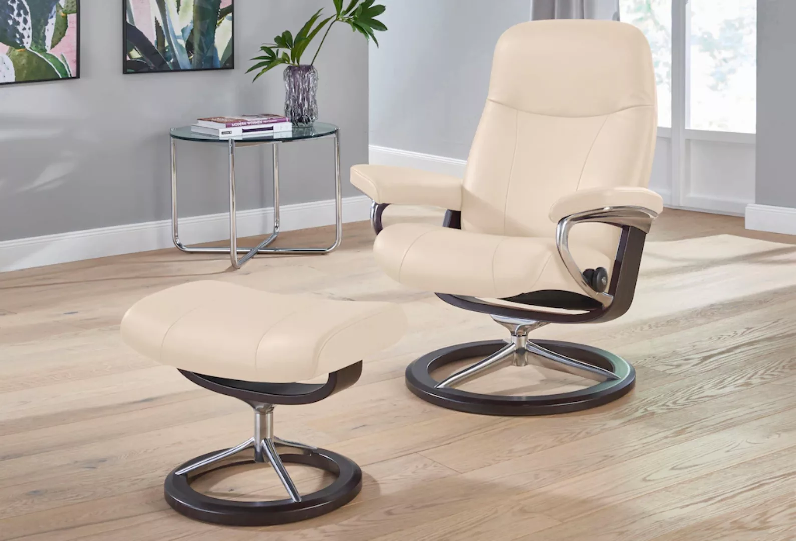 Stressless® Relaxsessel »Garda«, (Set, Relaxsessel mit Hocker), mit Hocker, günstig online kaufen