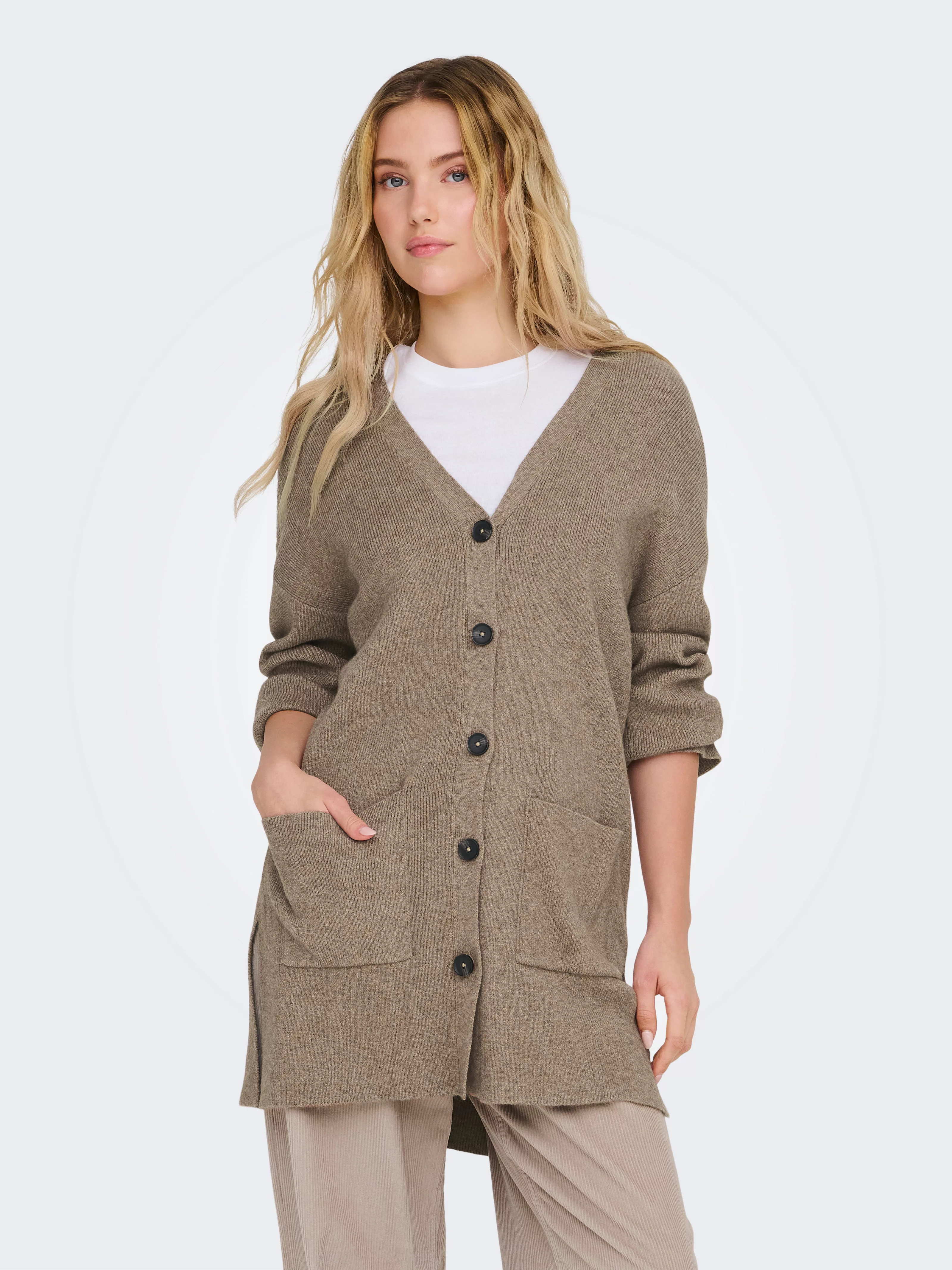 ONLY Strickjacke "ONLKATIA LS RIB V LOOSE CARDIGAN CC KNT" günstig online kaufen