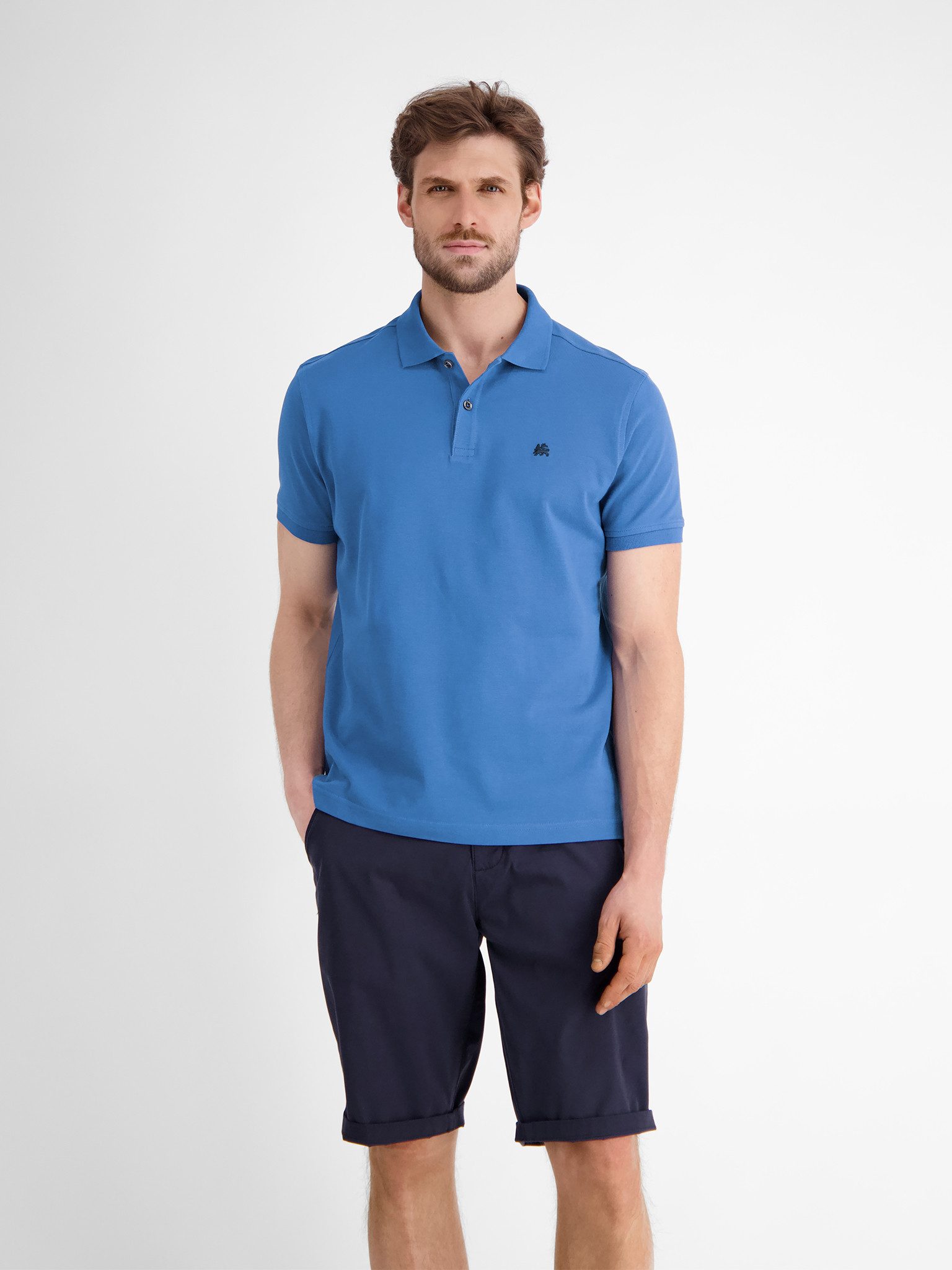 LERROS Poloshirt "LERROS Basic Poloshirt für Herren, unifarben" günstig online kaufen