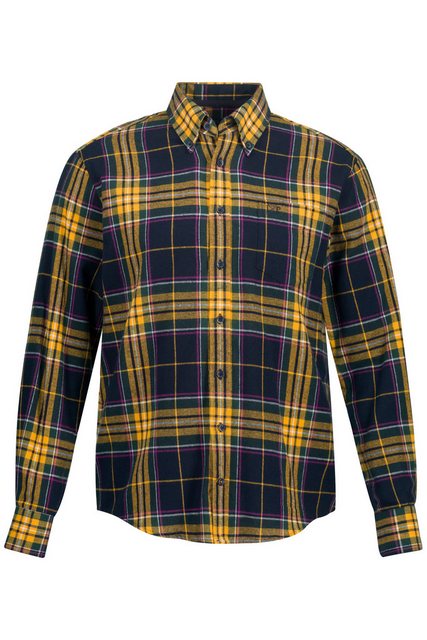 JP1880 Businesshemd Karo-Flanellhemd Langarm Buttondown-Kragen günstig online kaufen