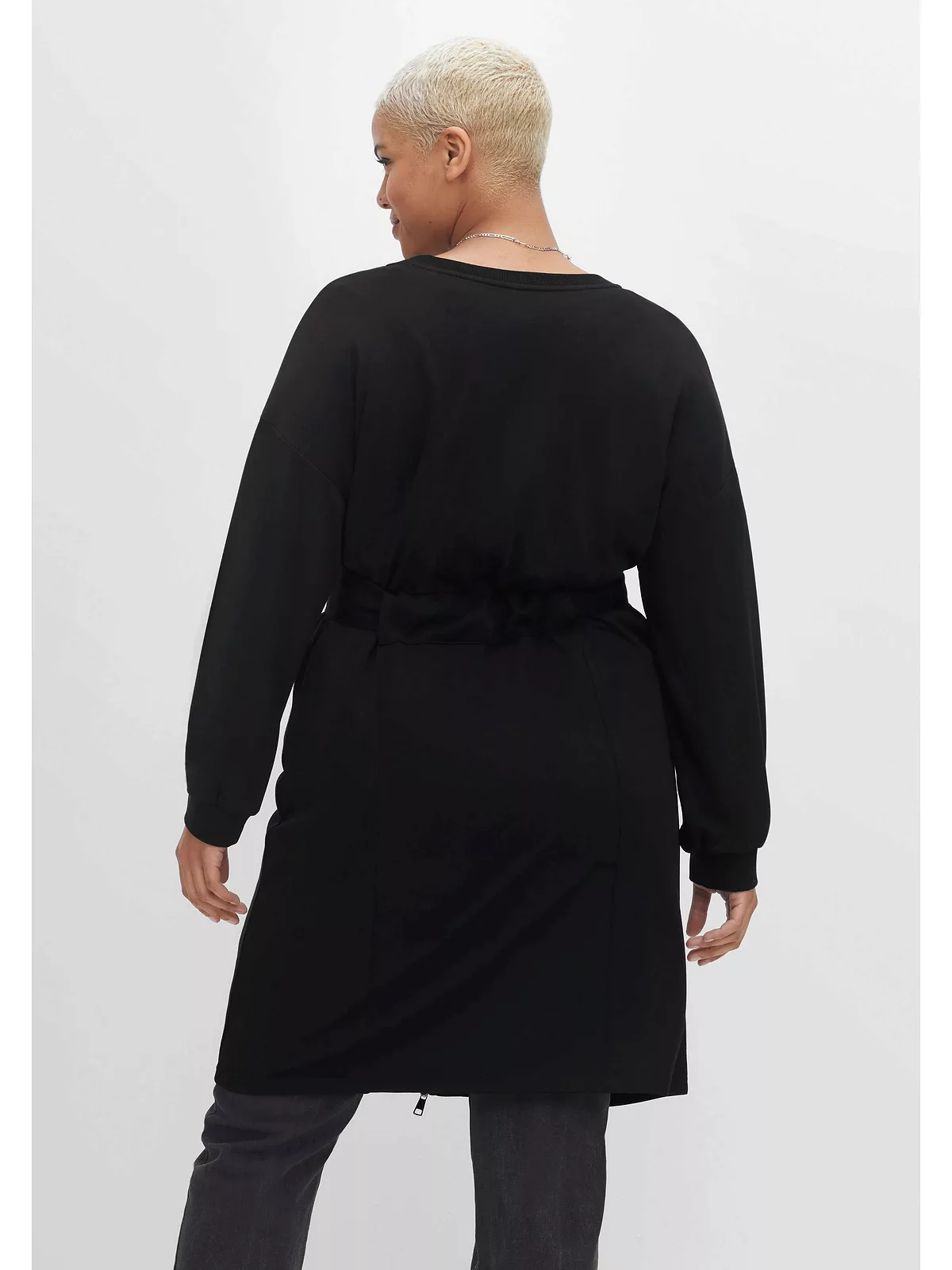 Sheego Shirtjacke "Große Größen", in Longform, mit dekorativem Gürtel günstig online kaufen