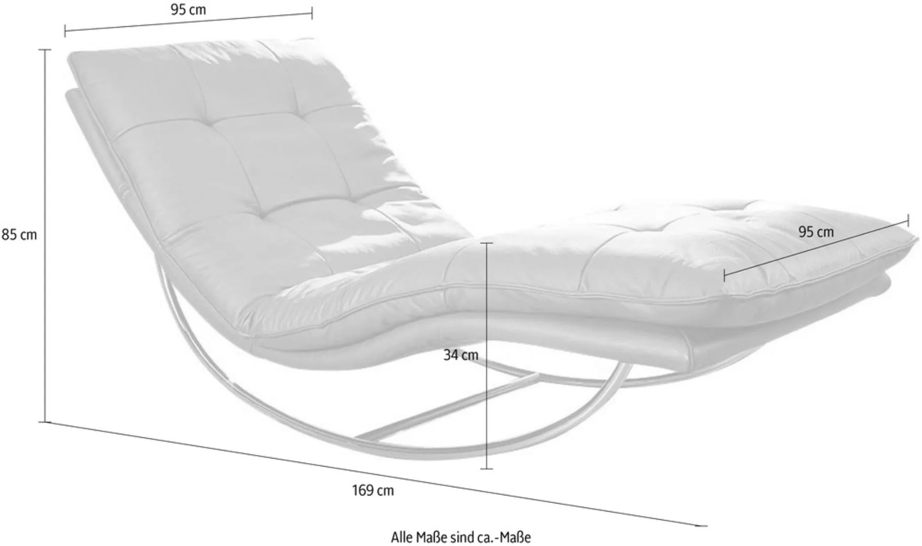 W.SCHILLIG Relaxliege "daily dreams", in Waffelkissen-Optik, Schaukelgestel günstig online kaufen