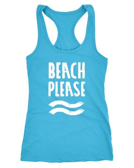 Neverless Tanktop Damen Tank-Top Beach please Racerback Neverless® günstig online kaufen