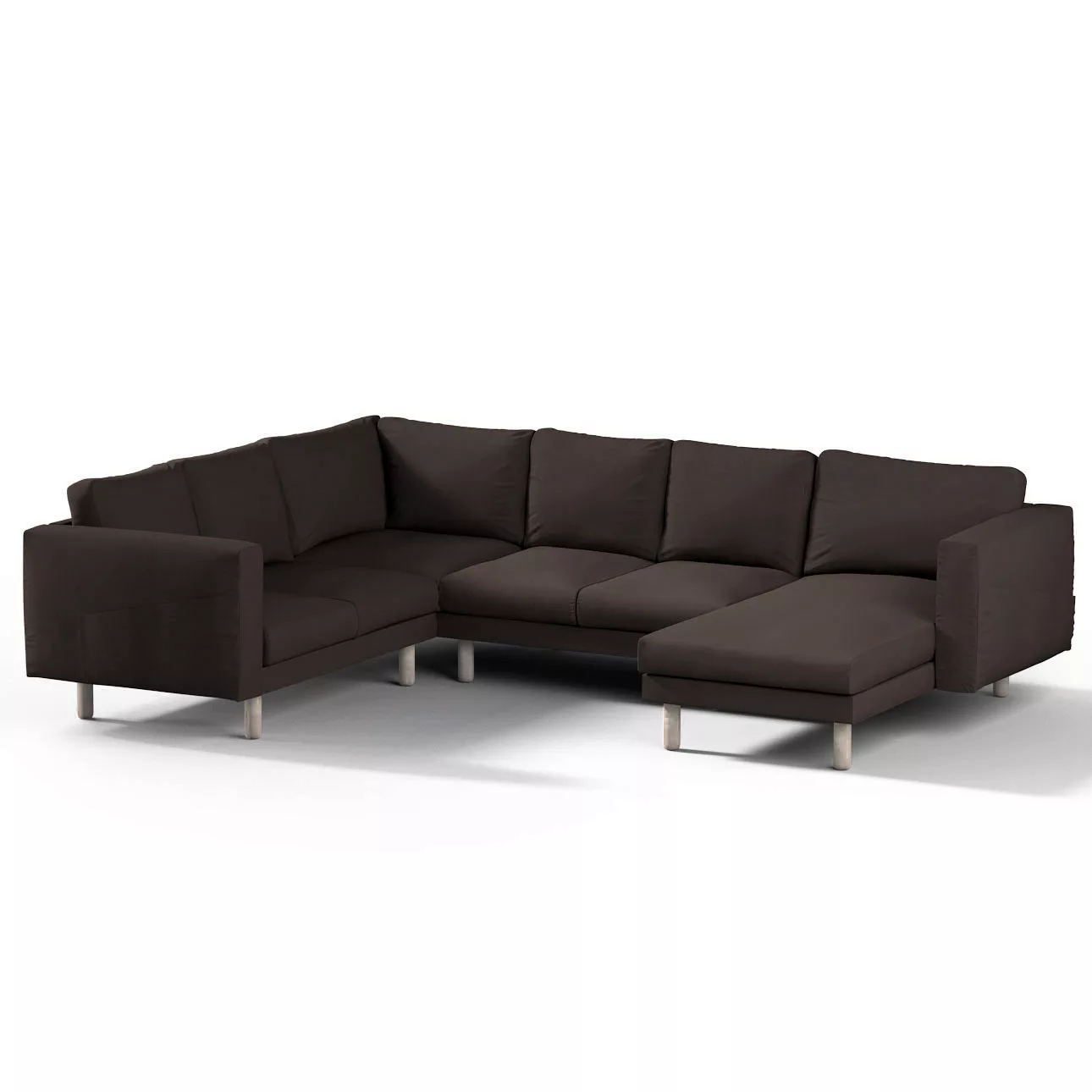 Bezug für Norsborg 5-Sitzer Ecksofa mit Recamiere, Kaffee, Norsborg Bezug f günstig online kaufen