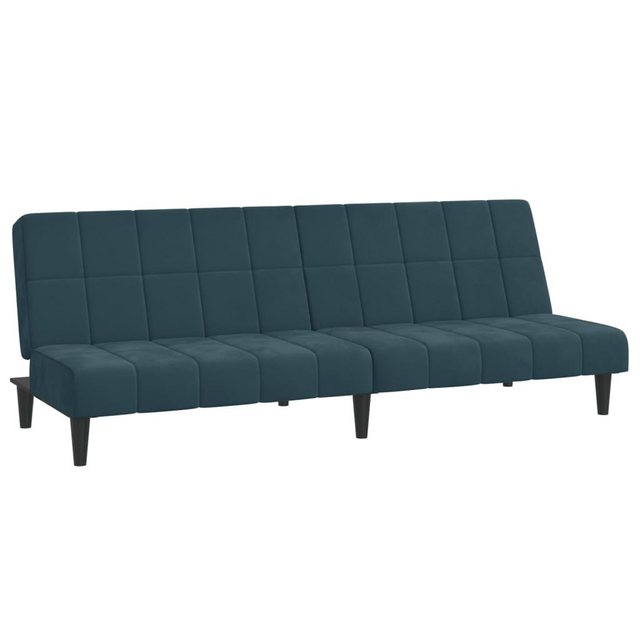 vidaXL Schlafsofa, Sofa 2-Sitzer Blau Samt günstig online kaufen