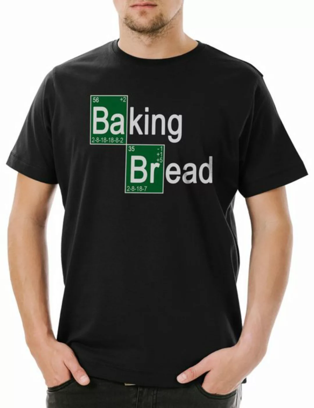 Urban Backwoods Print-Shirt Baking Bread II Herren T-Shirt Breaking Bäcker günstig online kaufen