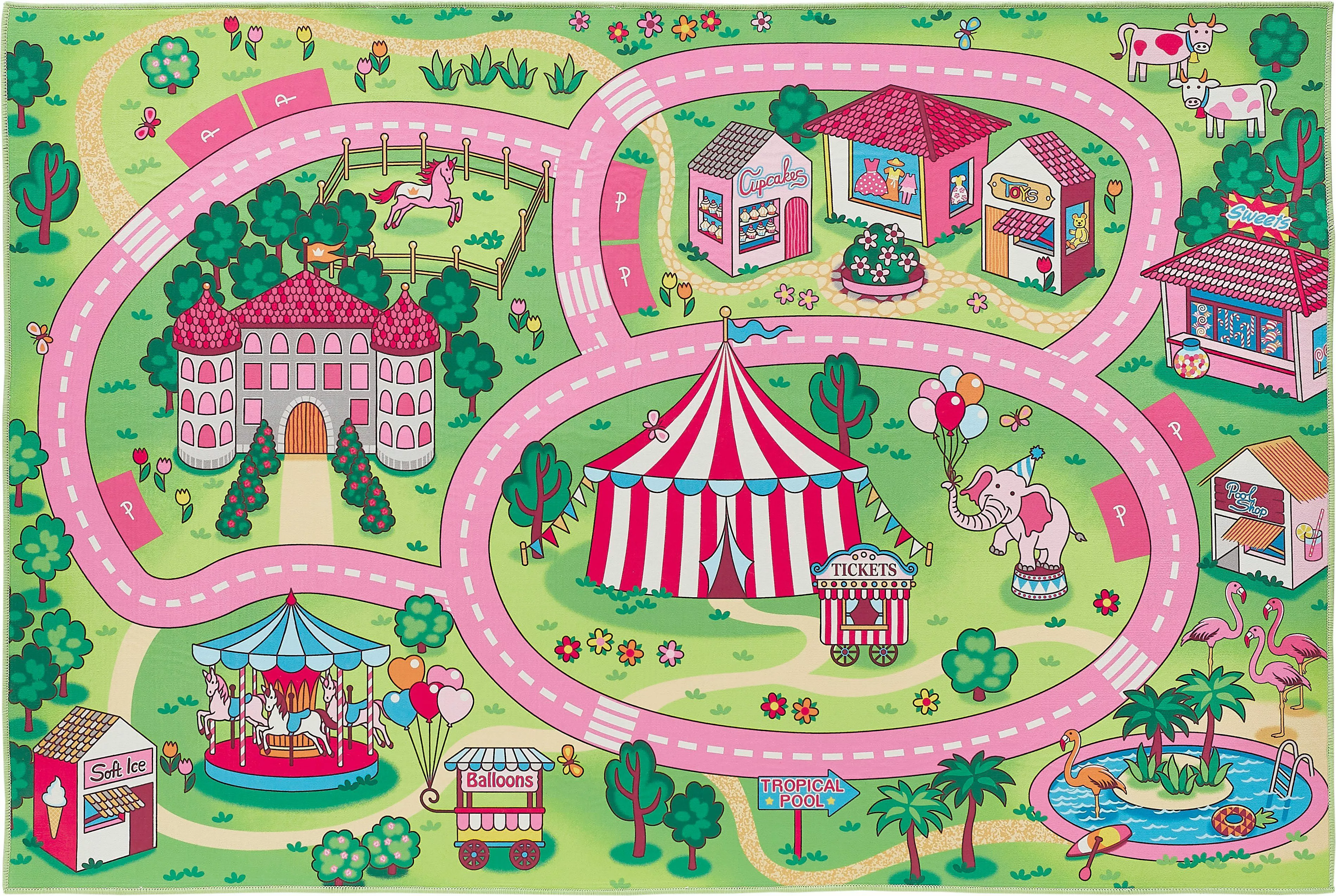 Andiamo Kinderteppich »Street«, rechteckig, 5 mm Höhe, Straßen-Spiel-Teppic günstig online kaufen