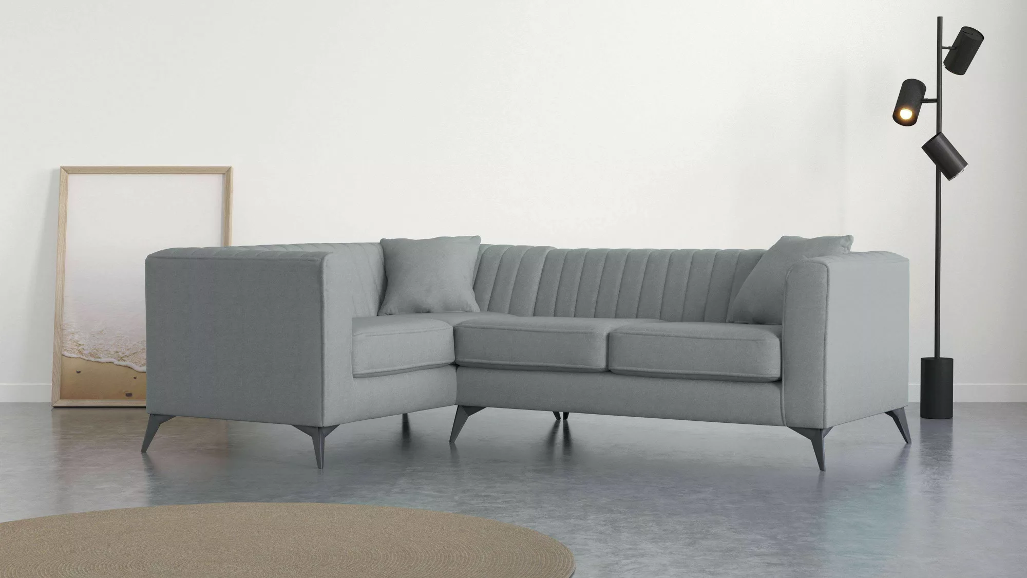 Places of Style Ecksofa »MATTHEW B/T/H: 240/167/74 cm«, L-Form, Steppung im günstig online kaufen