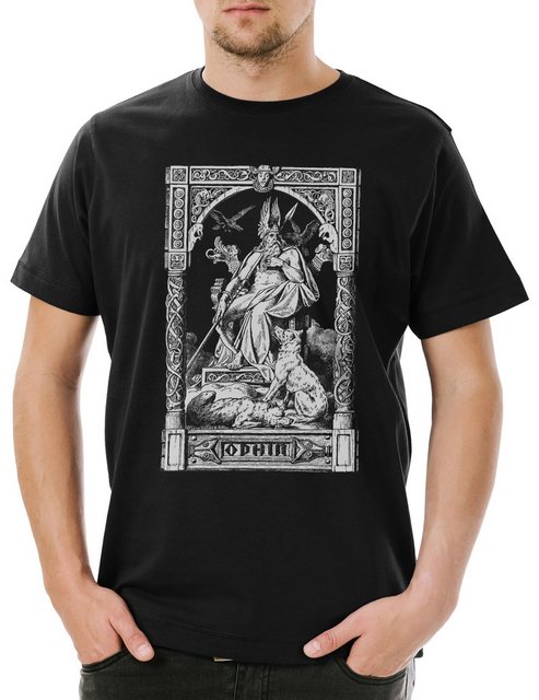 Urban Backwoods Print-Shirt Odhin Viking Herren T-Shirt Odin Thor Mjölnir L günstig online kaufen