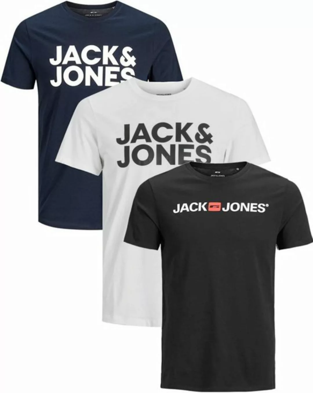 Jack & Jones T-Shirt Stilvolles Slim-Fit oder Regular Shirt mit Printdruck günstig online kaufen