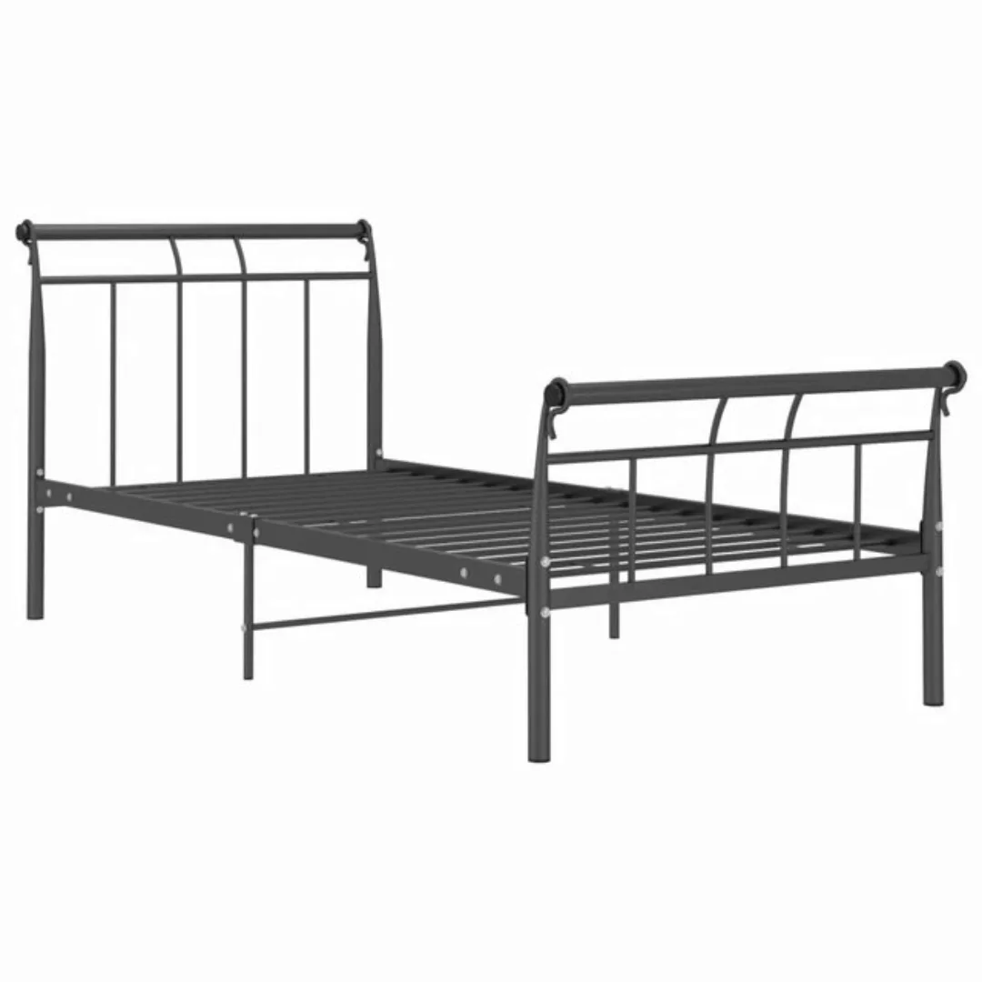 Bettgestell Schwarz Metall 100x200 Cm günstig online kaufen