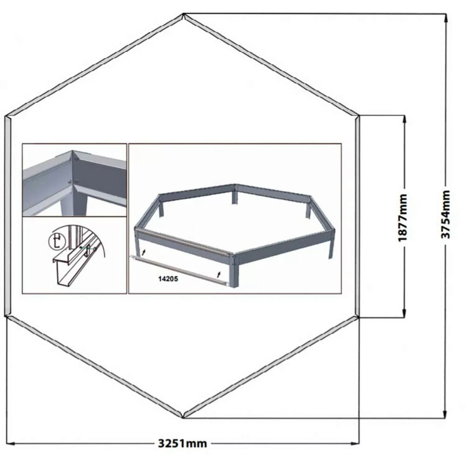 Halls Stahlfundament Atrium Höhe 12 cm Schwarz günstig online kaufen