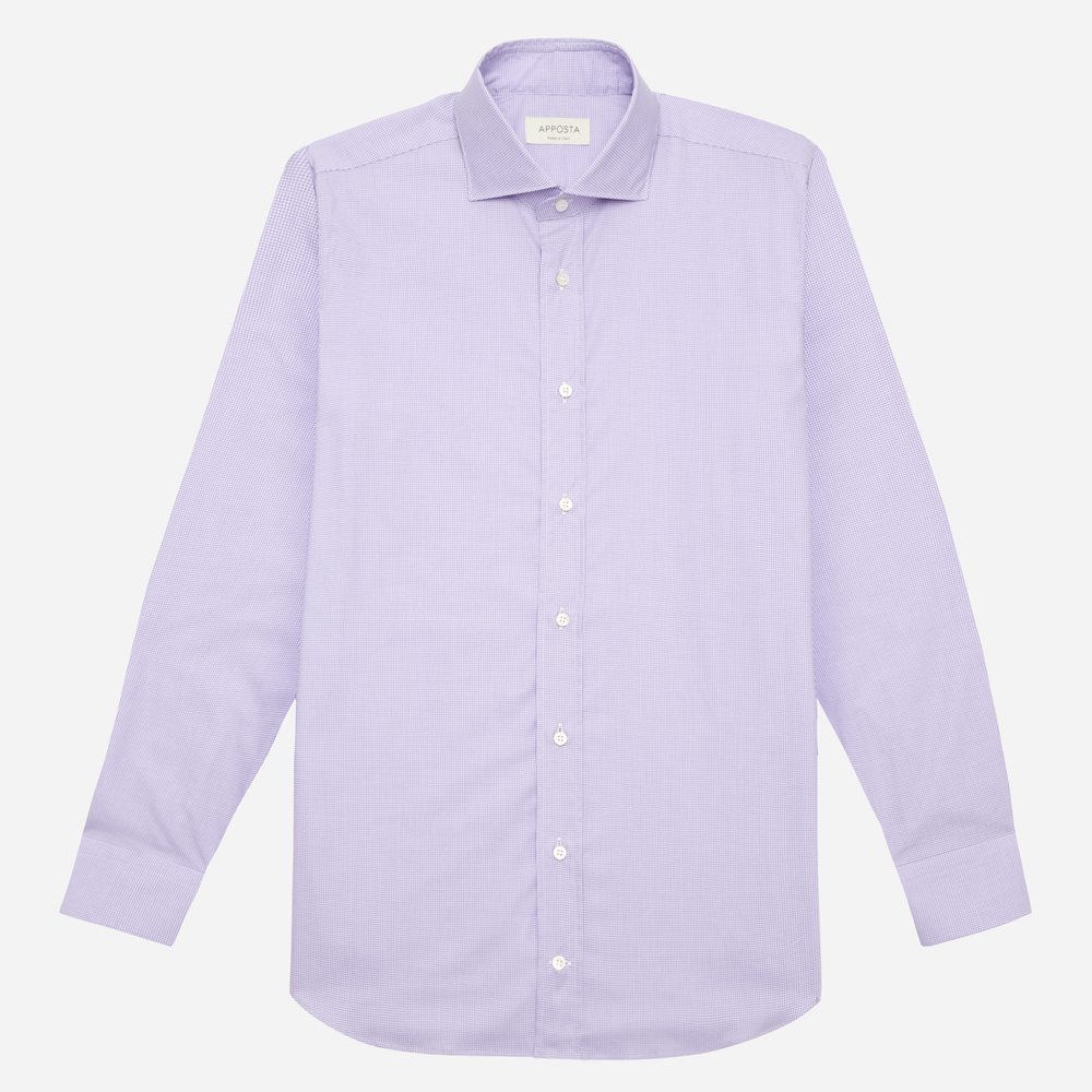 Hemd  klein kariert  violett 100 % bügelleichte baumwolle twill, kragenform günstig online kaufen