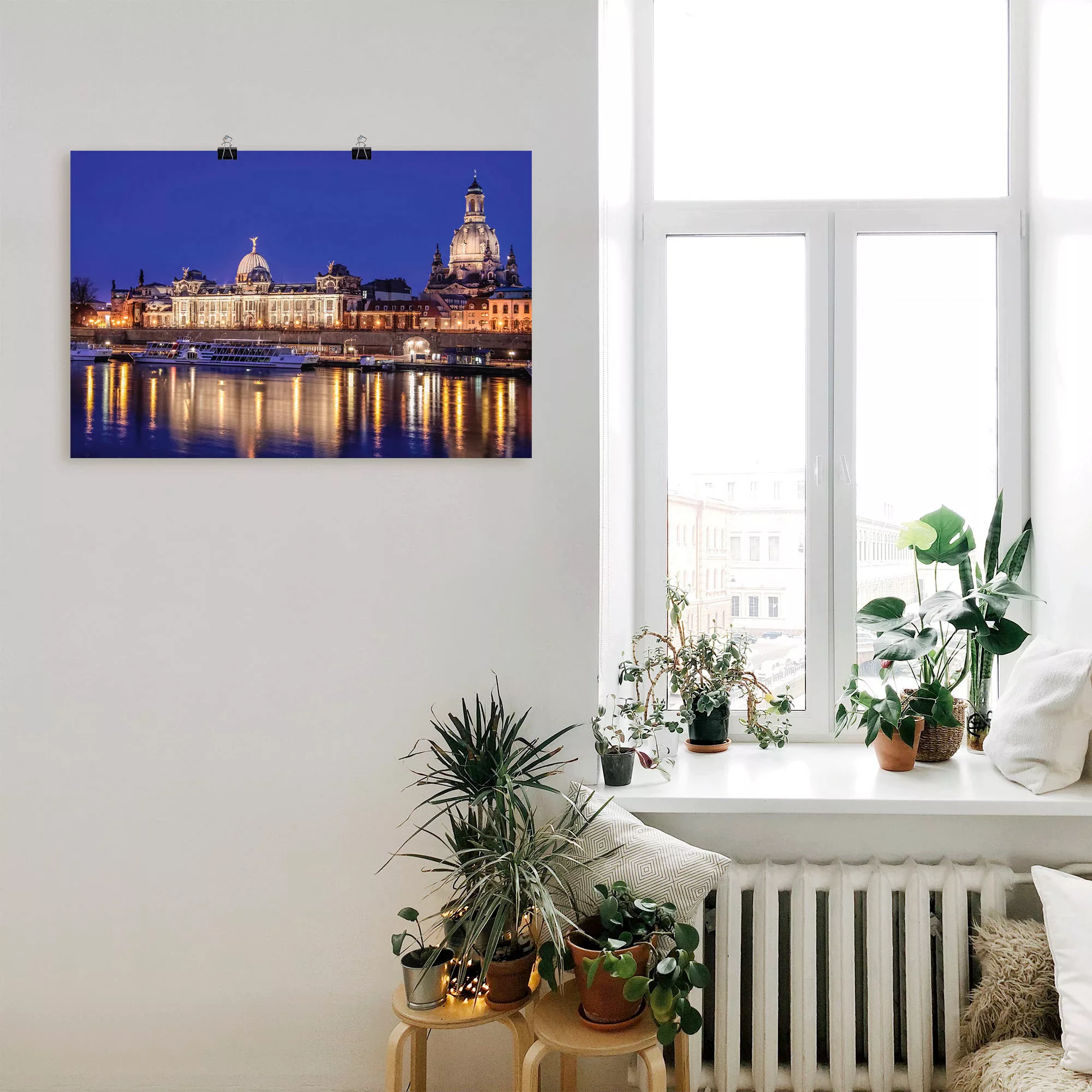 Artland Wandbild "Abend an der Elbe in Dresden", Dresden, (1 St.), als Alub günstig online kaufen