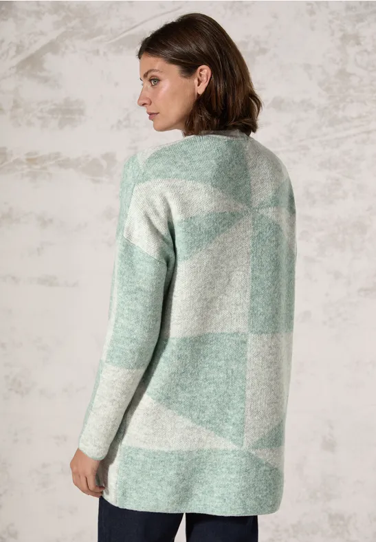 Gemusterte Strickjacke günstig online kaufen