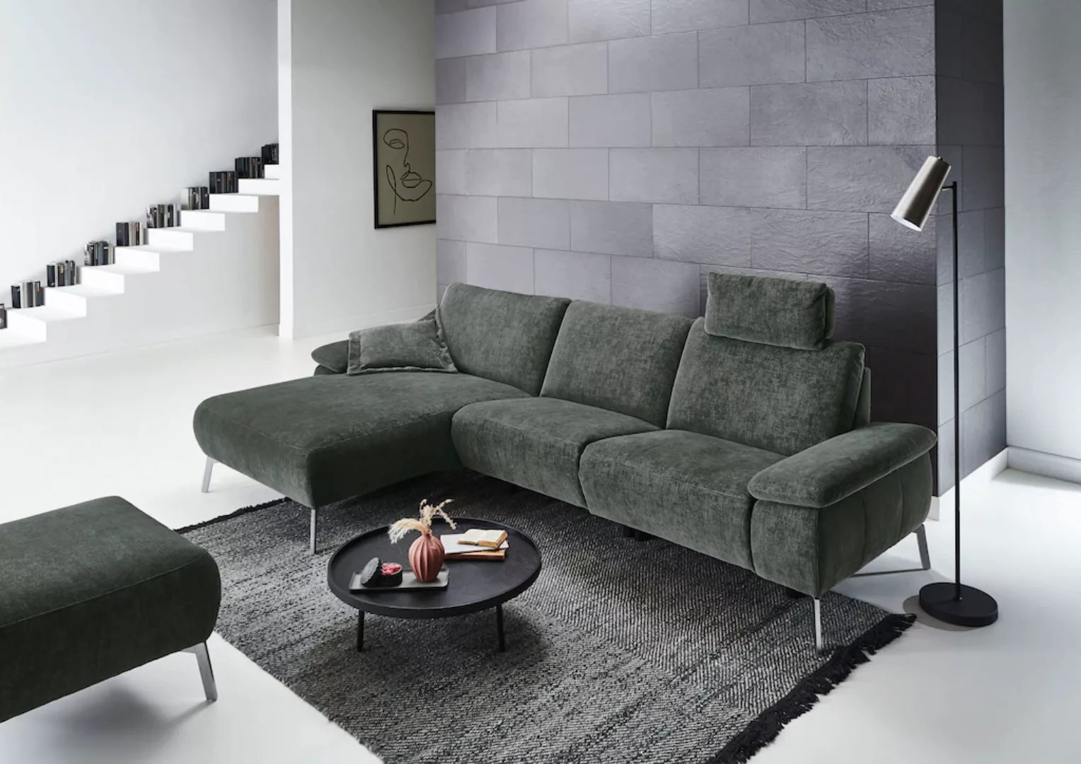 INOSIGN Ecksofa Bellini L-Form, teilmotorische Relaxfunktion an 1 Element, günstig online kaufen