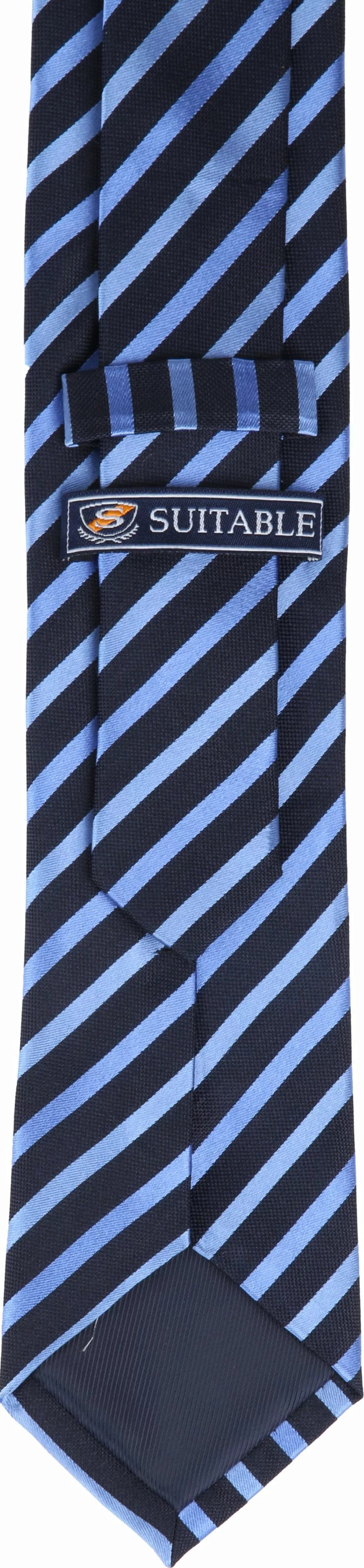Krawatte Seide Blau Streifen K82-17 - günstig online kaufen
