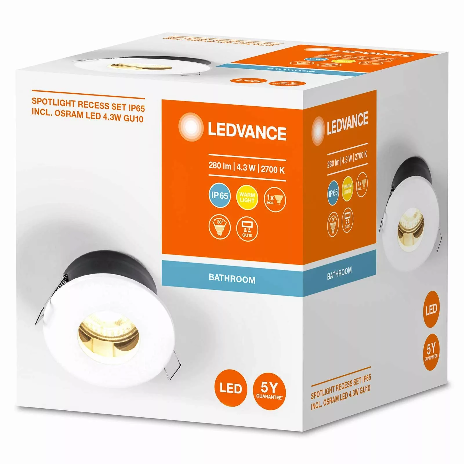 LEDVANCE Recess Twistlock Einbaulampe IP65, weiß günstig online kaufen