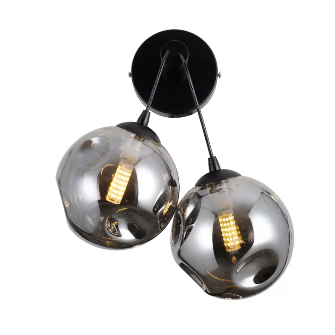 Wandlampe Perlos WL-54456-2A-BK-SMG günstig online kaufen
