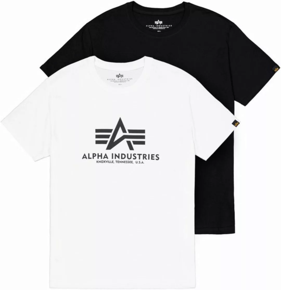 Alpha Industries Rundhalsshirt Basic T 2 Pack (Set, 2-tlg) günstig online kaufen