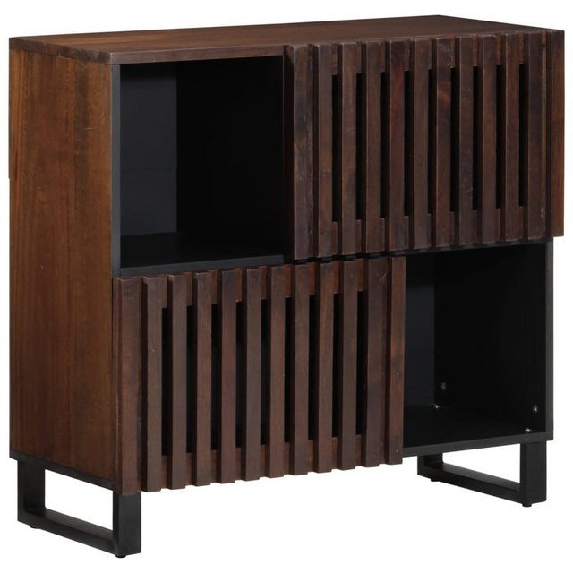 vidaXL Fächerschrank Sideboard Braun 80x34x75 cm Massivholz Mango (1-St) günstig online kaufen