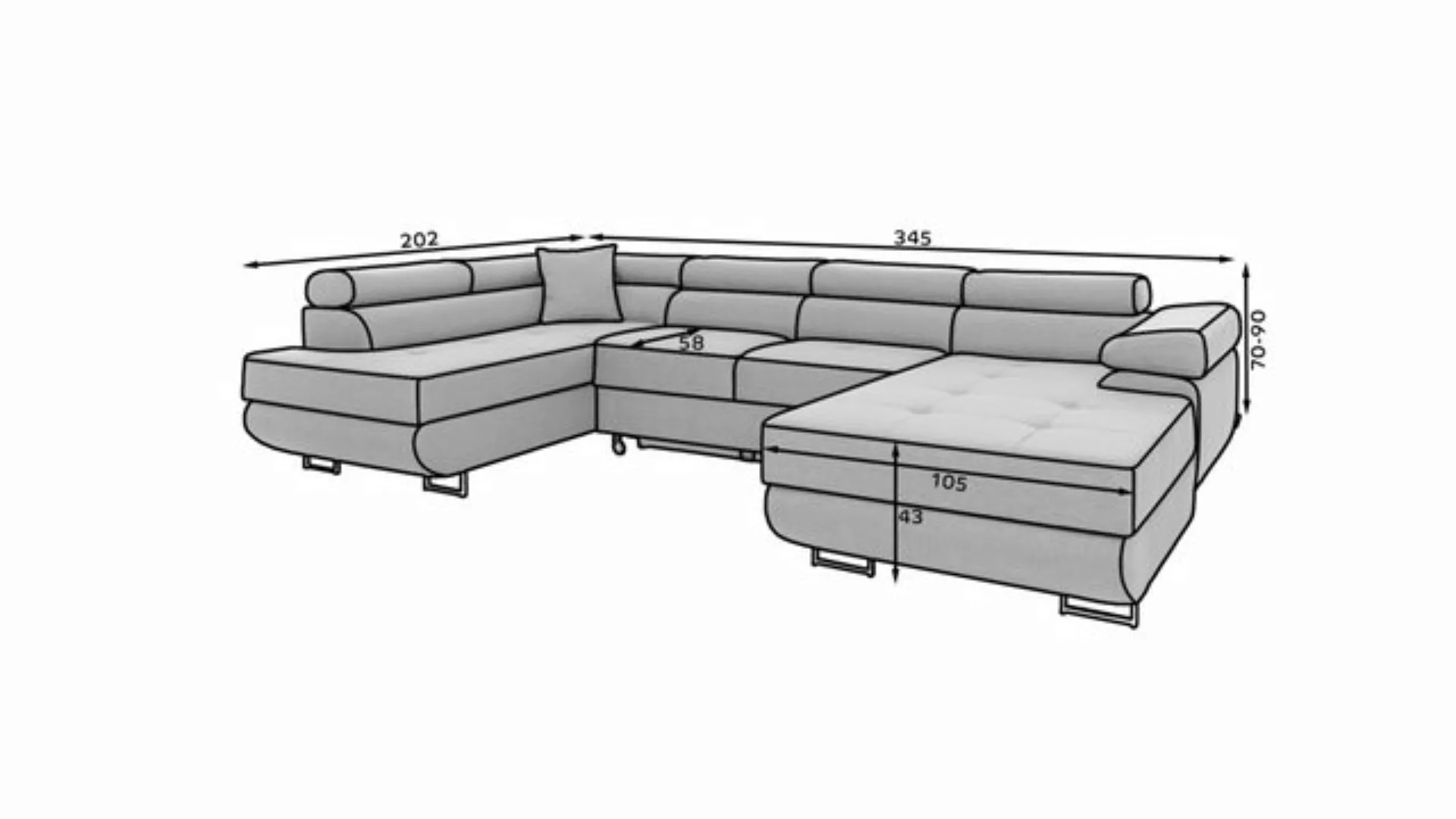 Möbel für Dich Ecksofa Ecksofa Rodrigo günstig online kaufen