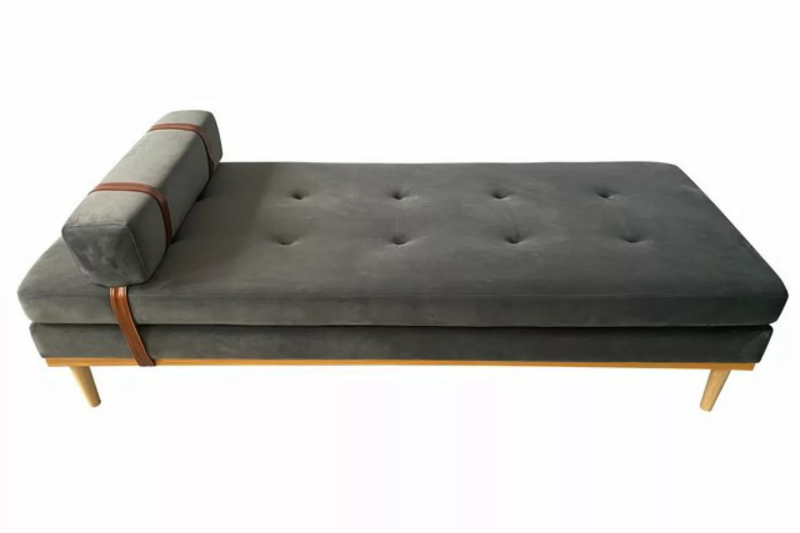 dynamic24 Polsterliege, Daybed Samt grau günstig online kaufen