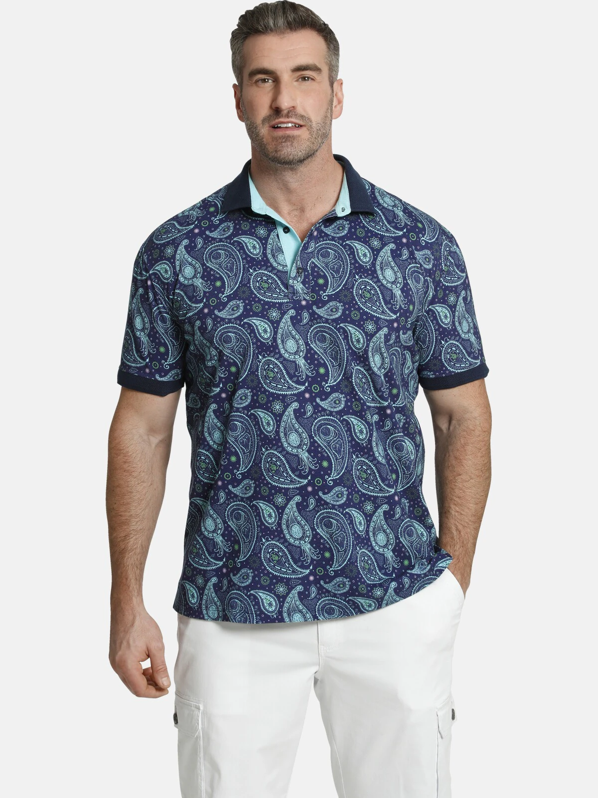 Charles Colby Poloshirt EARL SUITBERT Paisley Muster, Comfort Fit günstig online kaufen