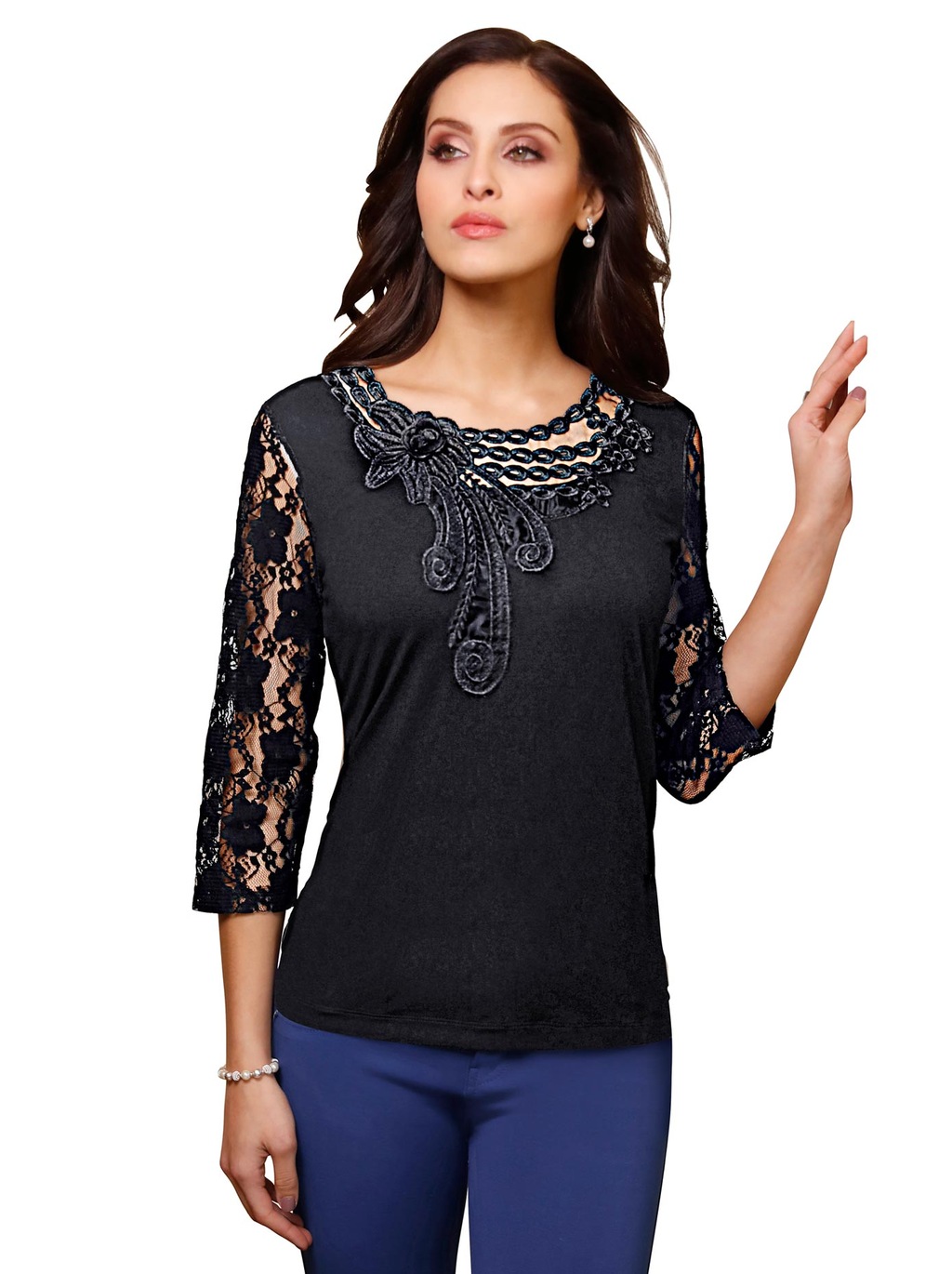 Lady 3/4-Arm-Shirt "Shirt", (1 tlg.) günstig online kaufen