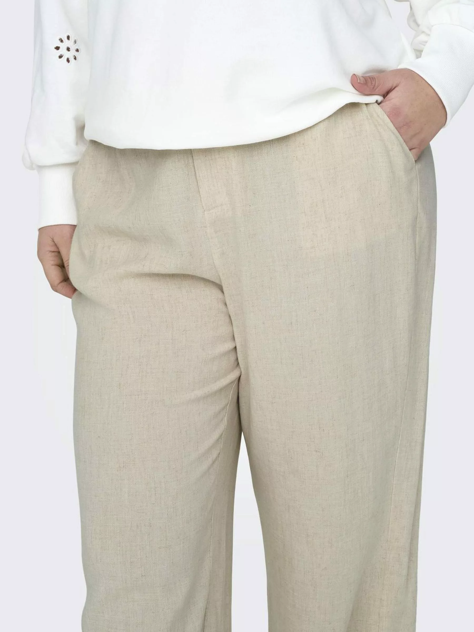 ONLY CARMAKOMA Anzughose CARAGNES MW LINEN BL MEL PANT TLR günstig online kaufen