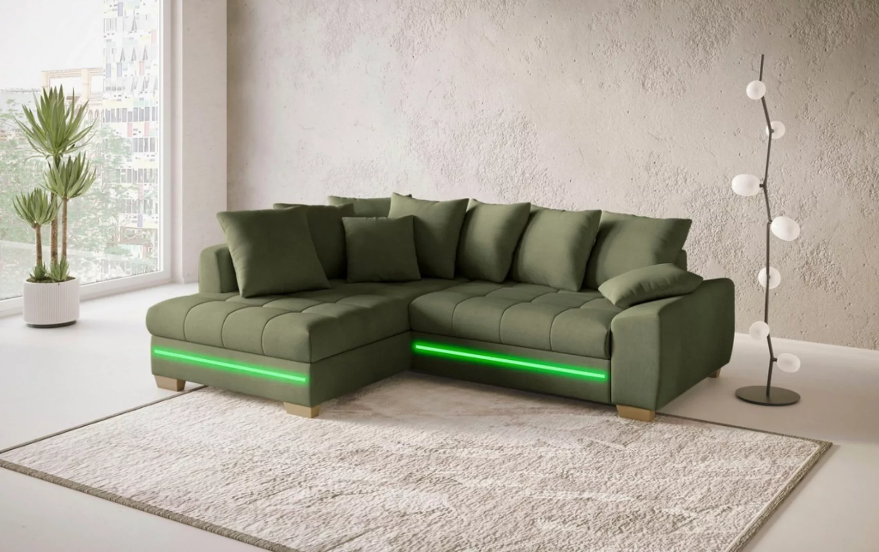 Mr. Couch Ecksofa "Nikita II, L-Form", mit RGB-LED Beleuchtung, wahlweise m günstig online kaufen