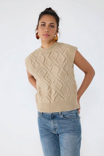 No Matter What Sweater Geometrisches Muster ärmelloses Strickpullover günstig online kaufen