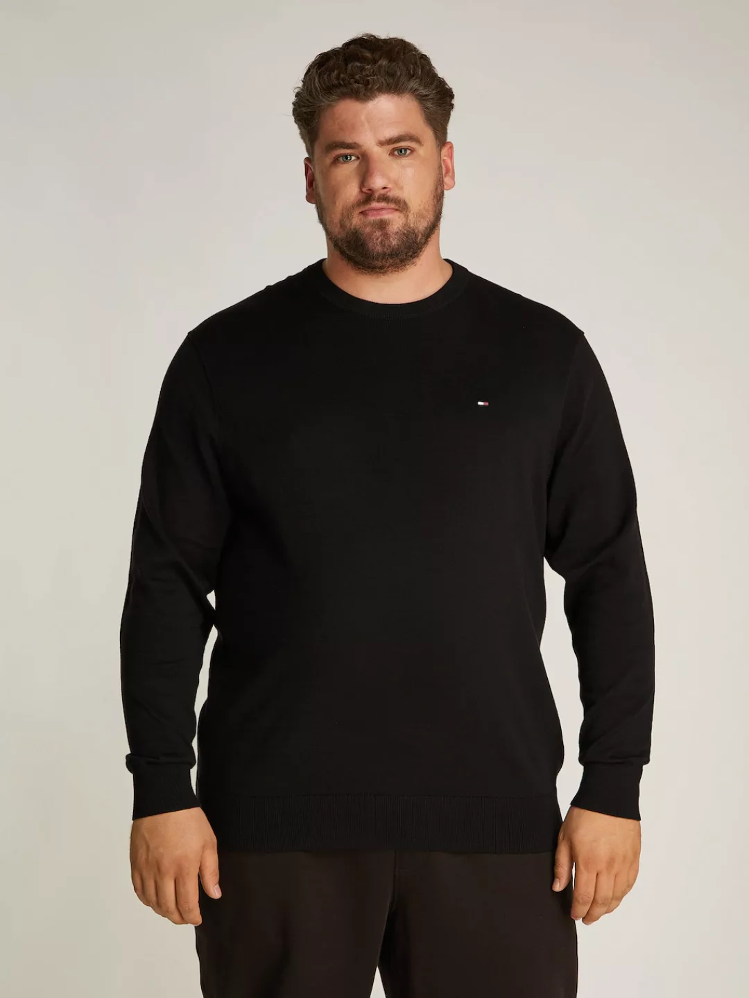 Tommy Hilfiger Big & Tall Rundhalspullover "BT-ESSENTIAL COTTON CREW NECK-B günstig online kaufen